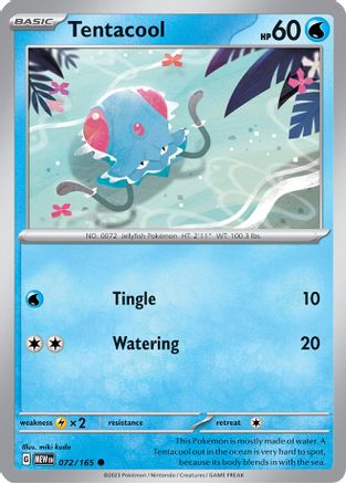 SV Scarlet & Violet 151 072/165 Tentacool - Common