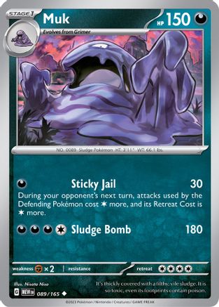 SV Scarlet & Violet 151 089/165 Muk - Reverse Holofoil - Uncommon