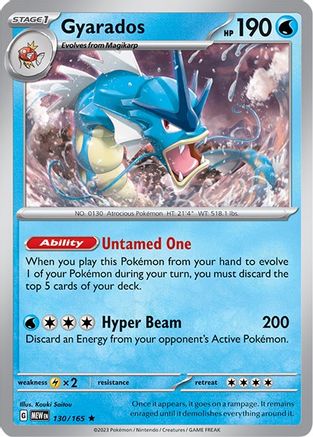 SV Scarlet & Violet 151 130/165 Gyarados - Holofoil - Rare