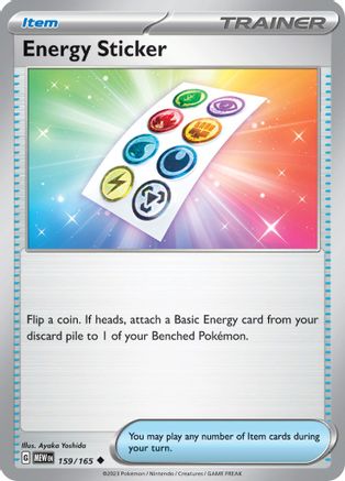 SV Scarlet & Violet 151 159/165 Energy Sticker - Uncommon