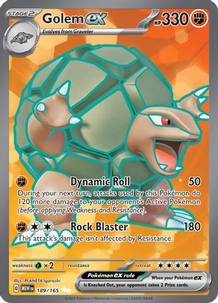 SV Scarlet & Violet 151 189/165 Golem ex - Holofoil - Ultra Rare