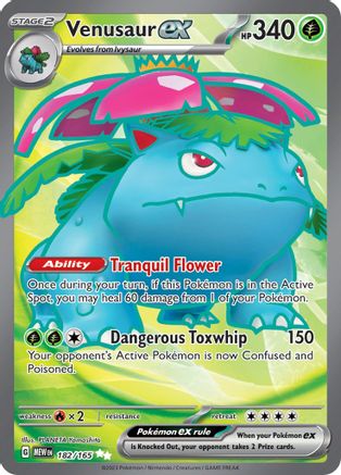 SV Scarlet & Violet 151 182/165 Venusaur ex - Holofoil - Ultra Rare