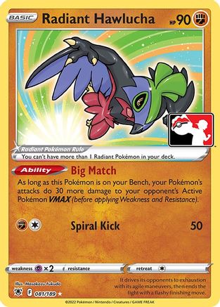 Prize Pack Series Cards Radiant Hawlucha - Holofoil - Radiant Rare