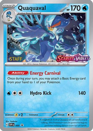 SV Scarlet & Violet Promo Cards 005 Quaquaval - Holofoil - Promo