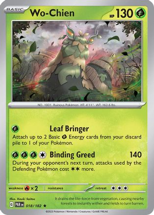 SV04 Paradox Rift 018/182 Wo-Chien - Reverse Holofoil - Rare