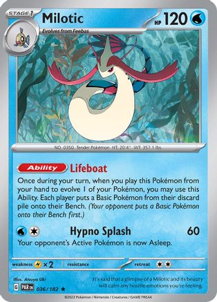 SV04 Paradox Rift 036/182 Milotic - Holofoil - Rare