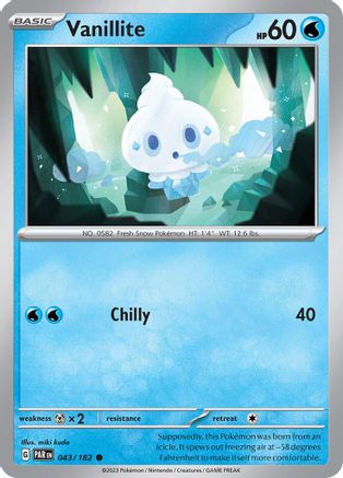 SV04 Paradox Rift 043/182 Vanillite - Common