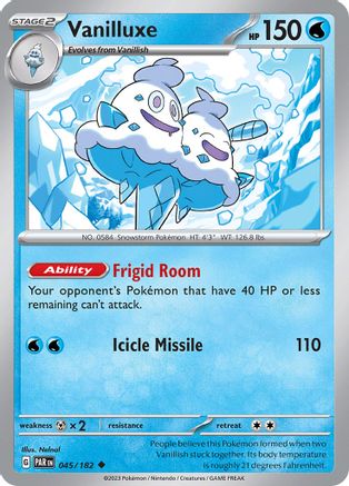SV04 Paradox Rift 045/182 Vanilluxe - Reverse Holofoil - Uncommon