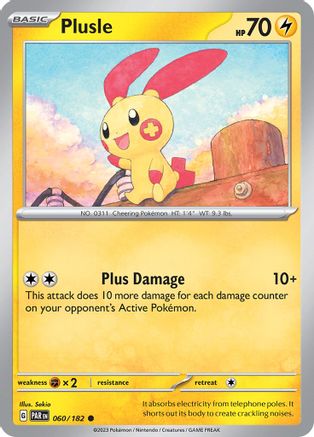 SV04 Paradox Rift 060/182 Plusle - Reverse Holofoil - Common