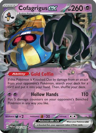 SV04 Paradox Rift 076/182 Cofagrigus ex - Holofoil - Double Rare