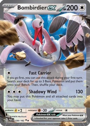 SV04 Paradox Rift 156/182 Bombirdier ex - Holofoil - Double Rare