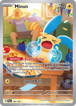 SV04 Paradox Rift 194/182 Minun - Holofoil - Illustration Rare