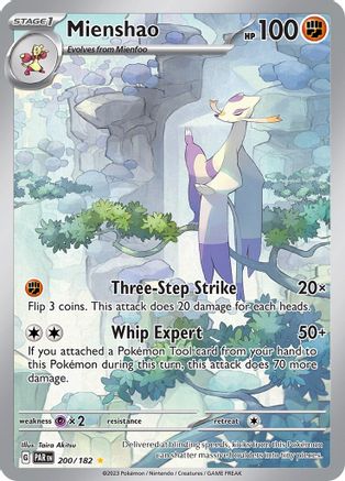 SV04 Paradox Rift 200/182 Mienshao - Holofoil - Illustration Rare