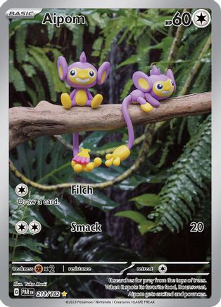 SV04 Paradox Rift 211/182 Aipom - Holofoil - Illustration Rare