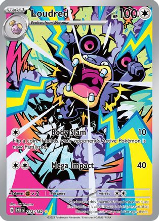 SV04 Paradox Rift 212/182 Loudred - Holofoil - Illustration Rare