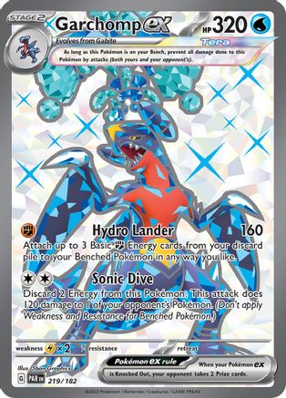 SV04 Paradox Rift 219/182 Garchomp ex - Holofoil - Ultra Rare