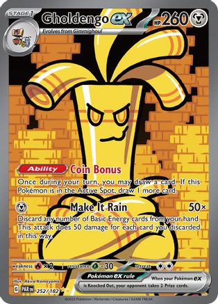 SV04 Paradox Rift 252/182 Gholdengo ex - Holofoil - Special Illustration Rare