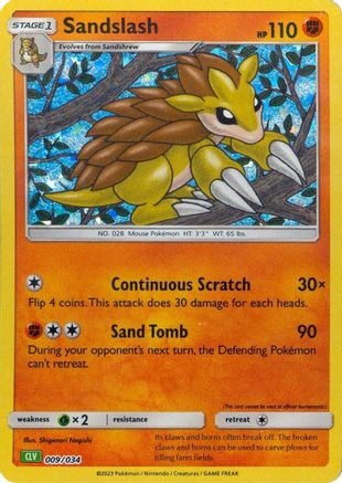 Trading Card Game Classic 009/034 Sandslash - Holofoil - Classic Collection