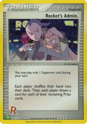 Trading Card Game Classic 026/034 Rocket's Admin. (CLV) - Holofoil - Classic Collection