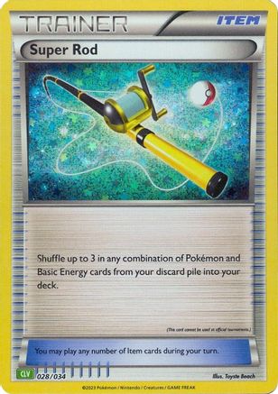 Trading Card Game Classic 028/034 Super Rod (CLV) - Holofoil - Classic Collection
