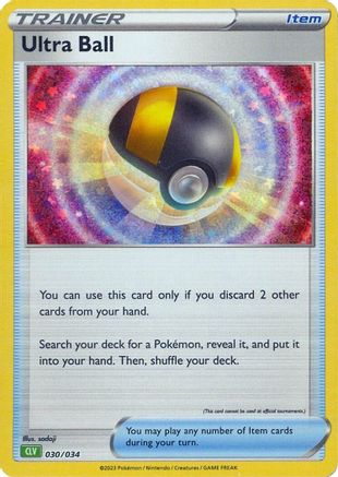 Trading Card Game Classic 030/034 Ultra Ball (CLV) - Holofoil - Classic Collection