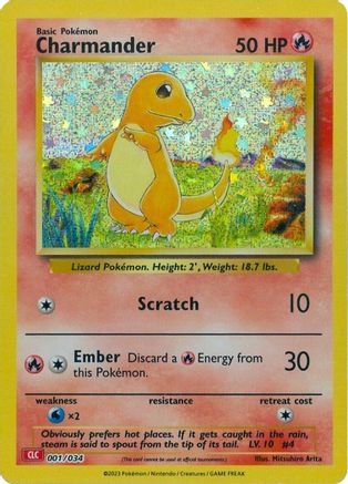 Trading Card Game Classic 001/034 Charmander - Holofoil - Classic Collection