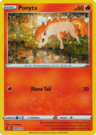 Trading Card Game Classic 004/034 Ponyta - Holofoil - Classic Collection