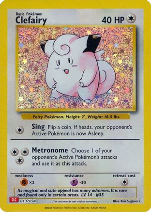 Trading Card Game Classic 013/034 Clefairy - Holofoil - Classic Collection
