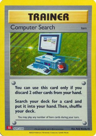 Trading Card Game Classic 020/034 Computer Search (CLC) - Holofoil - Classic Collection