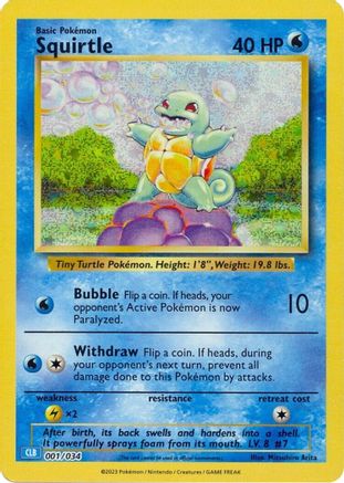 Trading Card Game Classic 001/034 Squirtle - Holofoil - Classic Collection