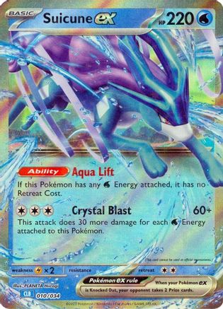 Trading Card Game Classic 010/034 Suicune ex - Holofoil - Classic Collection