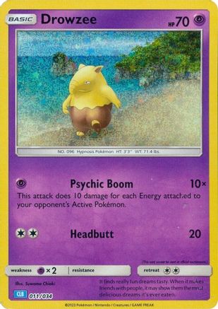 Trading Card Game Classic 011/034 Drowzee - Holofoil - Classic Collection