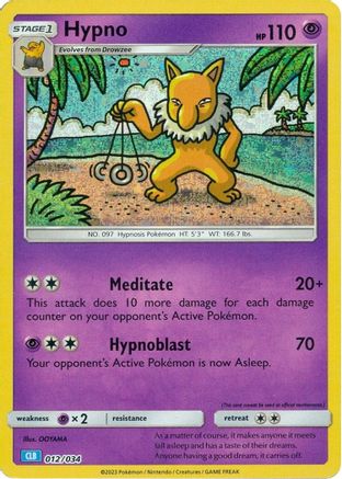 Trading Card Game Classic 012/034 Hypno - Holofoil - Classic Collection