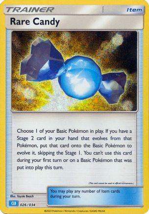Trading Card Game Classic 026/034 Rare Candy (CLB) - Holofoil - Classic Collection