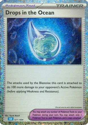 Trading Card Game Classic 021/034 Drops in the Ocean - Holofoil - Classic Collection