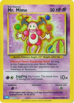 Trading Card Game Classic 013/034 Mr. Mime - Holofoil - Classic Collection