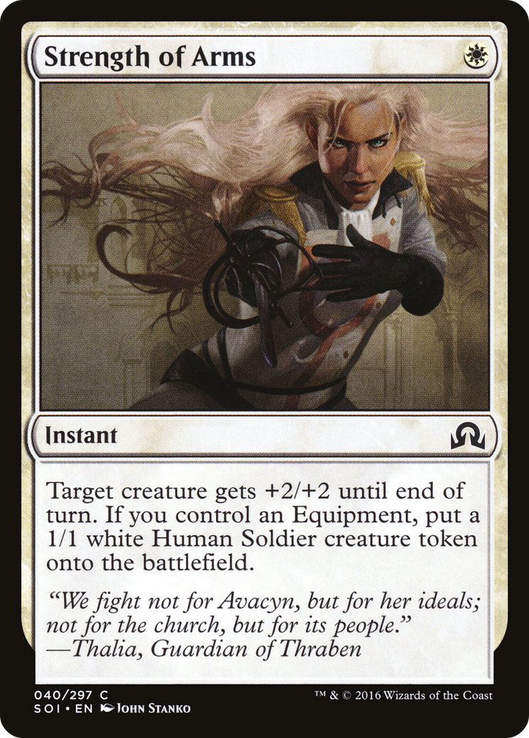 Shadows over Innistrad - (SOI-040) - Strength of Arms Foil
