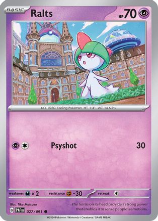 SV Paldean Fates 027/091 Ralts - Common