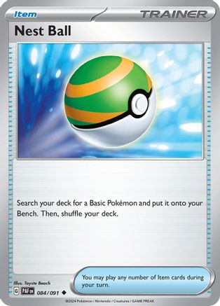 SV Paldean Fates 084/091 Nest Ball - Reverse Holofoil - Uncommon