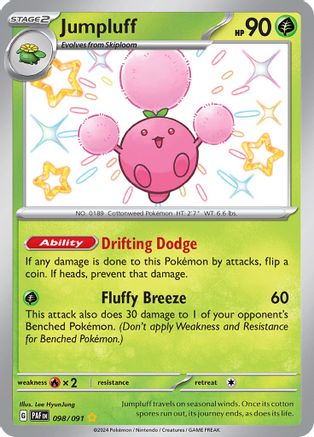 SV Paldean Fates 098/091 Jumpluff - Holofoil - Shiny Rare