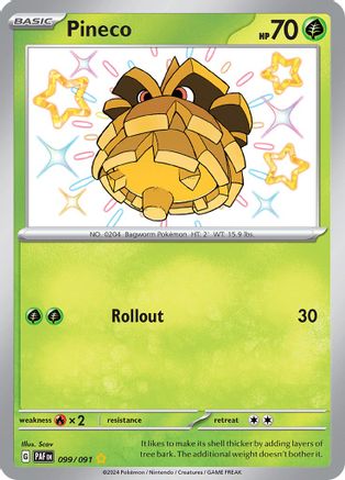 SV Paldean Fates 099/091 Pineco - Holofoil - Shiny Rare