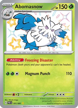 SV Paldean Fates 101/091 Abomasnow - Holofoil - Shiny Rare