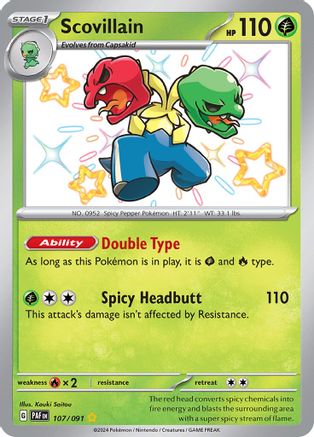 SV Paldean Fates 107/091 Scovillain - Holofoil - Shiny Rare
