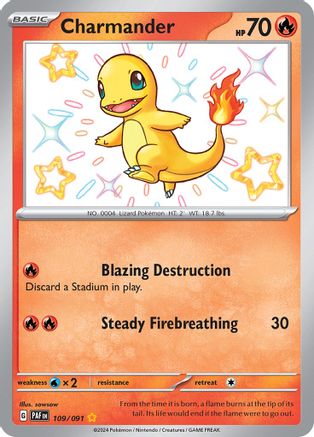 SV Paldean Fates 109/091 Charmander - Holofoil - Shiny Rare