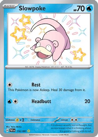 SV Paldean Fates 116/091 Slowpoke - Holofoil - Shiny Rare