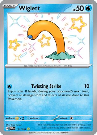 SV Paldean Fates 121/091 Wiglett - Holofoil - Shiny Rare