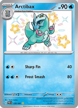 SV Paldean Fates 129/091 Arctibax - Holofoil - Shiny Rare