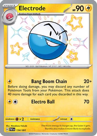 SV Paldean Fates 134/091 Electrode - Holofoil - Shiny Rare