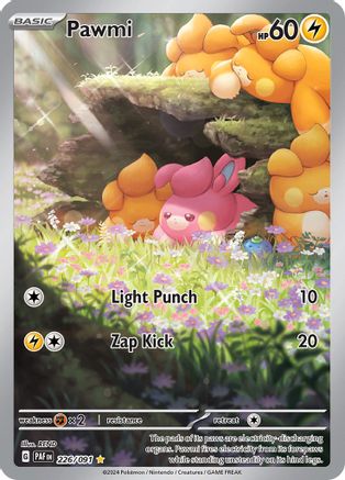 SV Paldean Fates 226/091 Pawmi - Holofoil - Illustration Rare