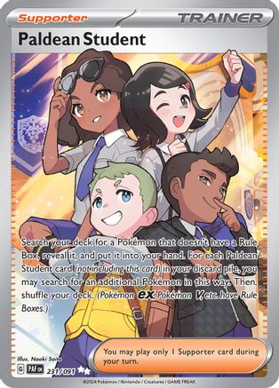 SV Paldean Fates 231/091 Paldean Student - Holofoil - Ultra Rare